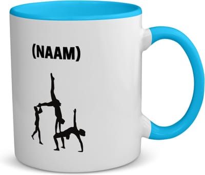 Akyol - acrobatiek met je eigen naam koffiemok - theemok - blauw - Acrobatiek - mensen die acrobatiek beoefenen - acrobaat - mensen die houden van acrobatiek - verjaardag - cadeau - kado - geschenk - gift - 350 ML inhoud