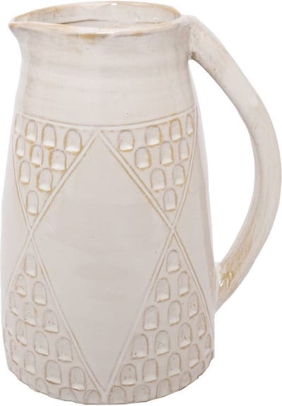 Oneiro Luxe Vaas VASE KUYGEN CERAMIC 17X13X22CM IVORY  – hotel chique - binnen – accessoires – tuin – decoratie – bloemen – mat – glans – industrieel - droogbloemen