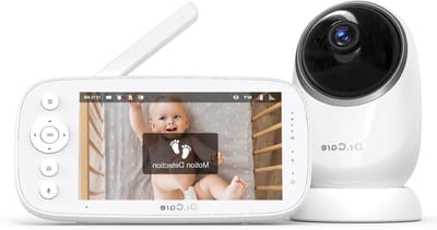 Babyfoon camera - Kindbewaking - Kind in de gaten - Lage straling - 5 inch HD - Wit