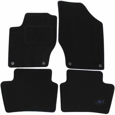 Tapis De Sol Noir Velours - J&J AUTOMOTIVE - Peugeot 308 2007-2013 - Sur Mesure - Antidérapant - Imperméable noir