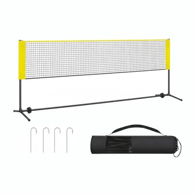 SONGMICS - Badminton Net - Badmintonnet met Verstelbare Stangen - Draagbaar - Voor Park en Tuin