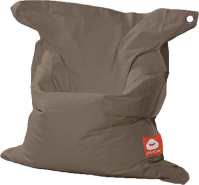 Whoober rechthoek zitzak St. Tropez M outdoor taupe - Wasbaar - Voor binnen en buiten
