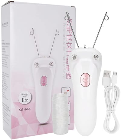 Allecto - Elektrische Threading Epilator - Haarverwijderaar - Gebruiksvriendelijk - Roze - Wenkbrauw Threading Tool - Voor een gladde huid - Geschi...