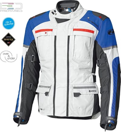 Held Carese Evo GTX Lichtgrijs Blauw Textiele Motorjas - Jas