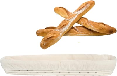 Rotan mand - Bakschaal rijsmand - Deeg laten rijzen - Afneembare voering - 43 cm - Natuurlijk