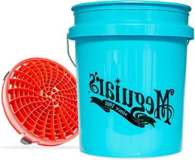 Autowasser Emmer Set - Wasemmer met Vuilslot - Krasvrij Auto Wassen - Vuil Deeltjes Scheiden - 19 Liter - Blauw