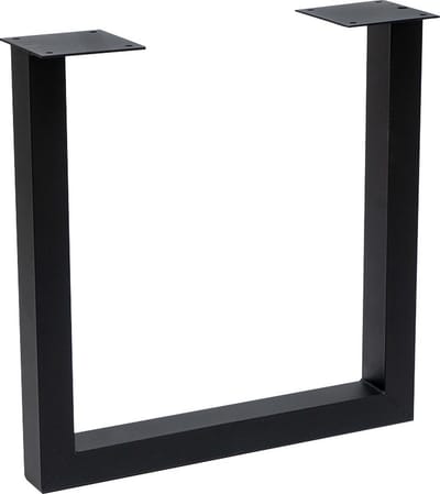 Bronx71® Tafelonderstel U-Frame metaal zwart (set van 2)