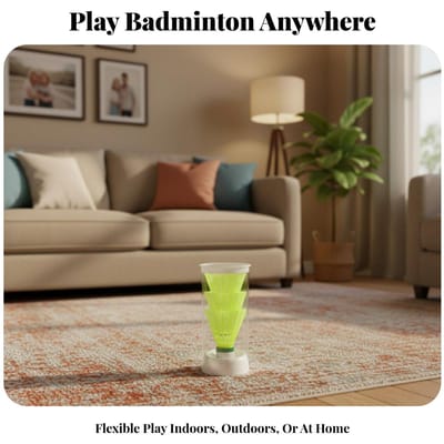 Dispositif d'entraînement au retour de badminton Jouer n'importe où Pratique individuelle Rebondisseur de volants Dispositif d'entraînement de volants portable