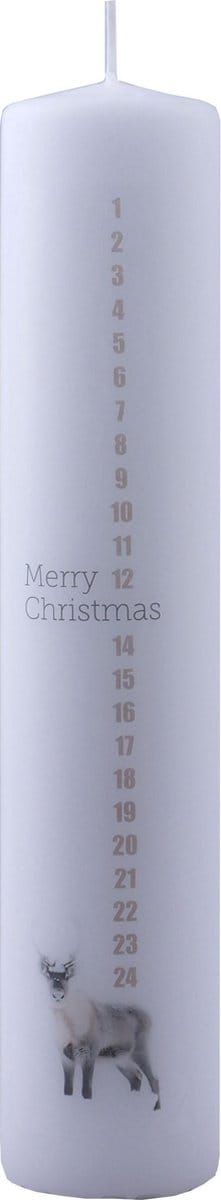 Adventskaars - 25 cm - Adventskaars kalender - ong. 56 branduren - Kerst kaars
