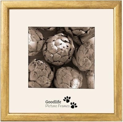 Fotolijst Merano 40x40 AntiekGoud - Normaal glas - 12 mm breed profiel - Goodlife Picture Frames