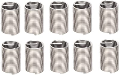 Dailygoods- Schroefdraad Inzetstukken 10st - Roestvrij Staal - Helicoil Type - Draadreparatie - Versterking Verbinding - Hoogwaardige Kwaliteit - Draadinzetstuk