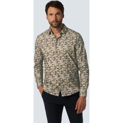 No Excess Shirt Allover Printed Corduroy Smoke Größe: M | Casual hemden Outlet | Herren