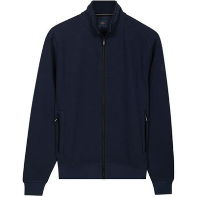 Baileys Vest Sweat Zip Texture Jacquard Doubleface Dark Blue / male