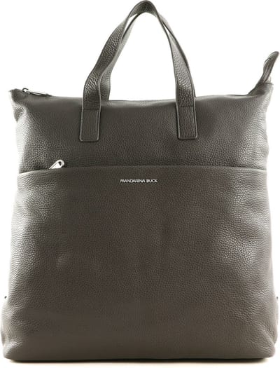 MANDARINA DUCK Leren Rugzak met laptopvak Mellow Urban Backpack Mole Donkerbruin