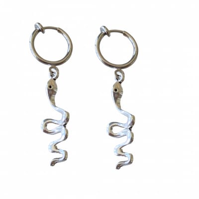 Klem oorbellen -slang -zilverkleur- geen gaatje- Charme Bijoux