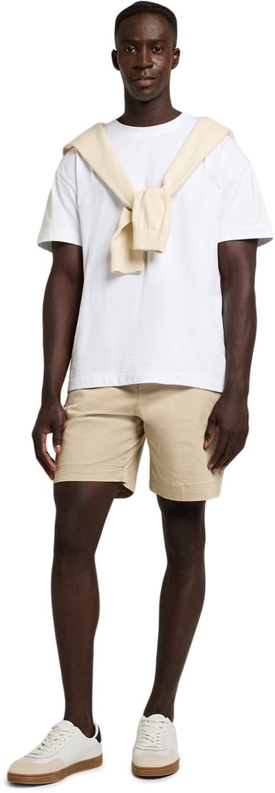 WOTEGA Heren Chinoshort Luno – Regular Fit – Katoen Stretch – Beige – Koordsluiting