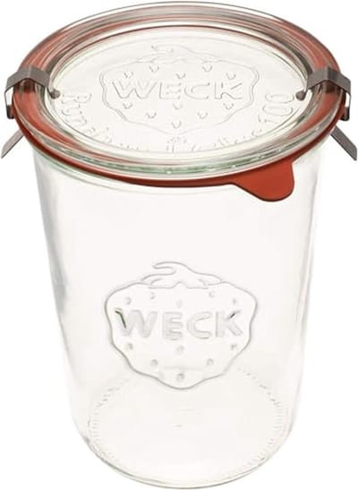 6 x weckpot 850 ml met deksel - veelzijdig inmaakglas voor keuken en decoratie