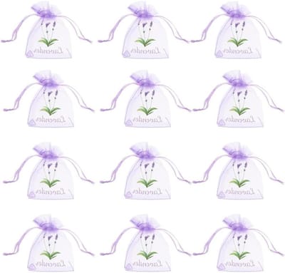 Lege Lavendelzakjes - Organza Gaas - Kast Opfrissen - Trekkoordsluiting Ademend - 50 Stuks - Lavendel