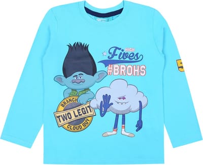 Turquoise, jongensblouse met lange mouwen van TROLLS