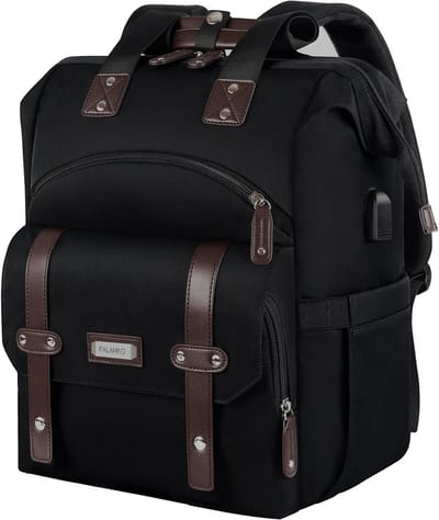 Dames Laptoprugzak - Werk Rugzak Schooltas - Veilig Reizen - RFID-blokkering - 15.6 inch laptop - Zwart
