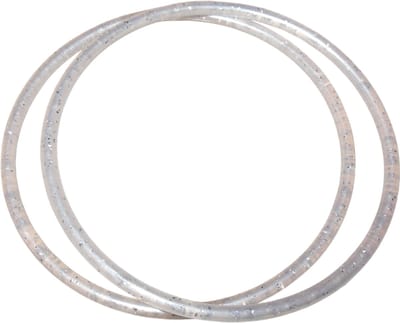 Armbanden transparant-zilver set van 2 stuks.