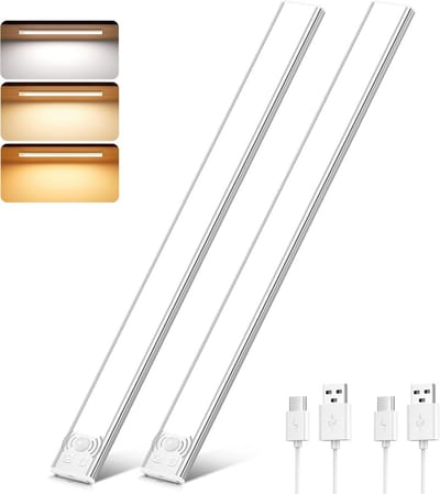 Draaibare LED Kastverlichting met Bewegingsmelder - Oplaadbaar en Draadloos - 3 Kleurtemperaturen