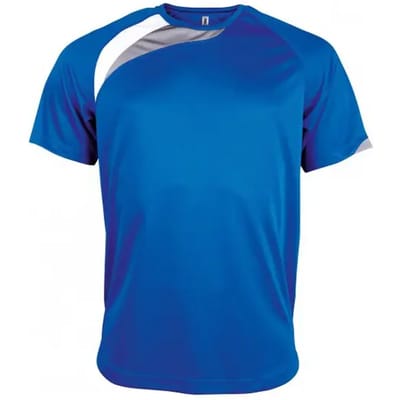Herensportshirt 'Proact' met korte mouwen Royal Blue/White/Grey - XS