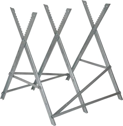 Kettingzaagbok Metaal - Zaagbok Hout - Boomstammen Zagen - Drie Werkhoogtes - Max 200 kg - Metaal