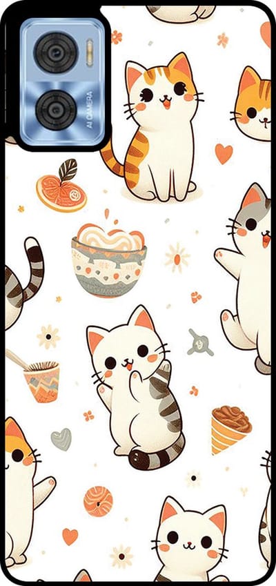 Smartphonica Telefoonhoesje Geschikt voor Motorola Moto E22 / E22i met katten opdruk - TPU backcover case cat design geschikt voor Motorola Moto E22;Motorola Moto E22i