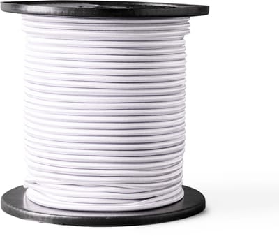 SNURO Elastisch rond touw (6mm, 100M, wit) - Professionele kwaliteit - Weerbestendig en herbruikbaar - Breekkracht 60kg