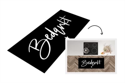 Keukenloper - Loper keuken - Quotes - Bedankt - Collega - Spreuken - 120x50 cm - Keukenloper vinyl