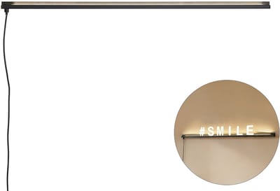 QAZQA letterbox - Moderne LED Wandlamp voor binnen - 1 lichts - L 75 cm - Zwart - Woonkamer