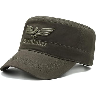 Middelgrote Baseballpet Camouflage Militair Platte Top Dad Hat Casual Zonbescherming Lente Zomer Hoed Adjustable black