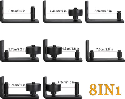Dailygoods- Deurgids Verstelbaar - Zware Beugel - 23-delige Set - Hoogwaardige POM Rollers - Geschikt voor Alle Deuren - Eenvoudige Installatie - Deurschuif