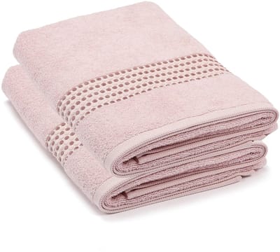 Unyqoos® Zacht en Luxueus Groot Badlaken Set van 2, 70 x 140 cm, Poederroze Katoenen Handdoeken voor Thuis en Reizen
