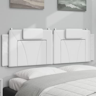 vidaXL - Hoofdbordkussen - "Viana" - 160 - cm - kunstleer - wit