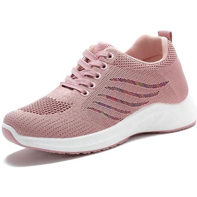Chaussures de course pour femmes, chaussures décontractées respirantes, chaussures de sport légères pour l'extérieur, chaussures de marche décontractées à plateforme pour dames, baskets noires 40 noir