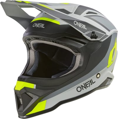 O'NEAL 1SRS Stream Matt Black Grey Fluo Yellow Motocross Helmet - Maat XXL - Helm
