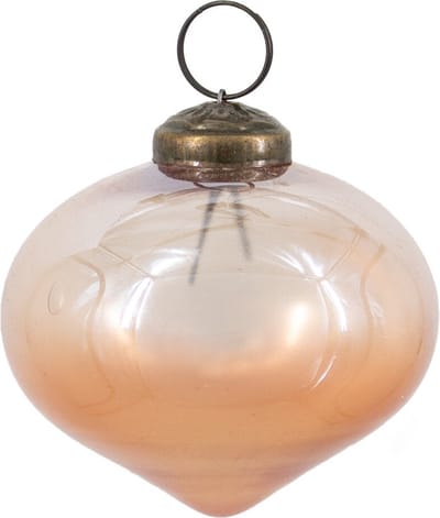HomeBound by KY | Kerstbal glas roze | 7,5x7,5x7,5cm | kerstbal