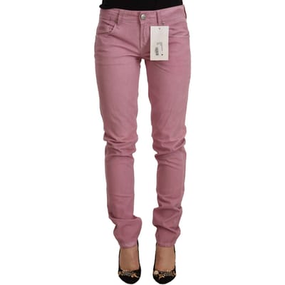 Roze Jeans Casual Stijl