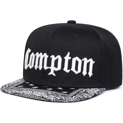Casquettes Hip-Hop Unisexes Broderie Lettres Compton Printemps et Automne Extérieur Sportives Ajustables Casquettes de Baseball Décontractées Chapeau Anti-Soleil gray