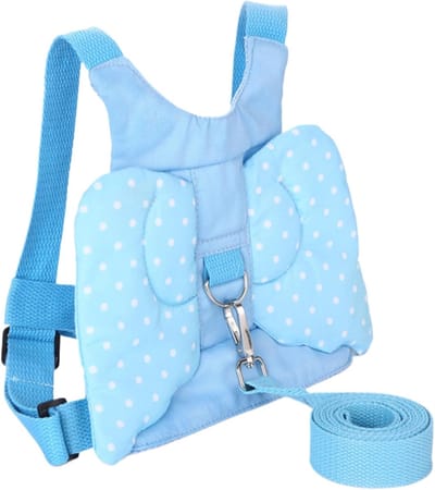 Kinder Veiligheidsharnas - Kindergordel Riem - Veilig Wandelen - Sleutel Sluiting - 150cm Touw - Blauw