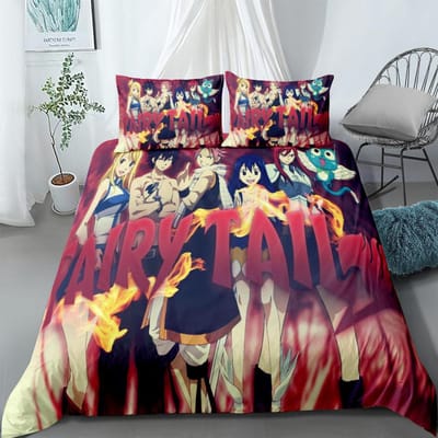 Anime Fairy Tails Kinder Beddengoed Set King Queen Double Full Twin Eenpersoons Maat egel Bedlinnen Set 200x230cm