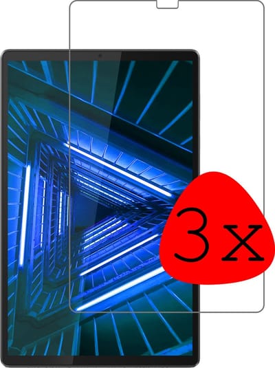 Screenprotector - 3 Stuks Geschikt voor Lenovo Tab M10 FHD Plus (2e / 2nd Generatie) - Extra Sterk - Beschermglas - Gehard Glas - Tempered Glass - Screen Protector