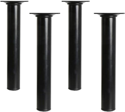 Meubelpoten Set - Onderstel Tafel - Meubels Vernieuwen - Sterk Metaal - 30x250 mm - Zwart