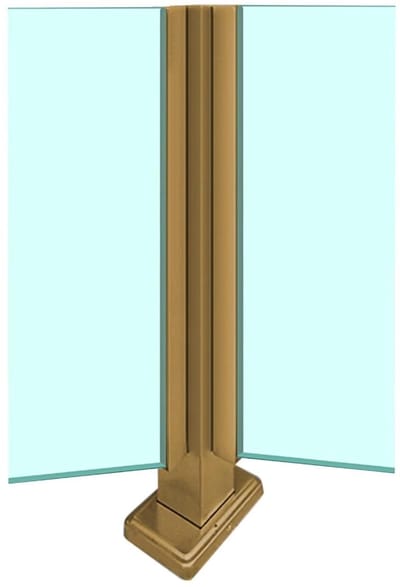 Terraspalkhouder - Bevestigingsklem - Balkonhek Monteren - Roestvrij Staal - Glazen Hek - Goud