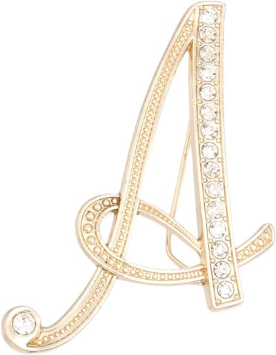 Brief Broche Pins, Initiële Strass Broaches Metalen Kristal Alfabet A-Z Revers Pin Voor Vrouwen Sieraden Gift Pak Kleding Hoed Jurk Craft