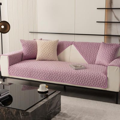 Flanellen Bankhoes Kussen Antislip Verdikt Slipcover Kussenhoes Universeel Effen Kleur Vierkant Ruit Stofdicht Bankhoes 70x70cm 1pcs