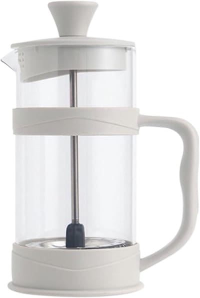 Koffiezetapparaat - Theemaker Perskoffie - Koffie en Thee Zetten - Stevig en Duurzaam - 1000 ml - Wit
