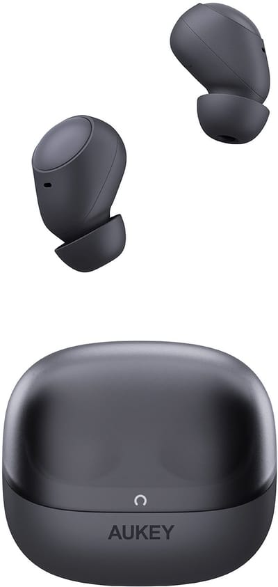 AUKEY EP-M3A TWS Earphones, Bean-Shaped In-Ear, Dark Gray